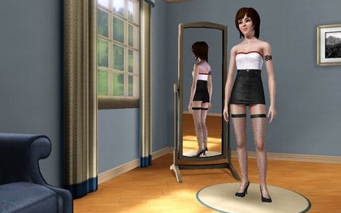 《模拟人生3》MOD服装 抹胸连衣裙-我爱模组网-GTA5MOD下载资源网