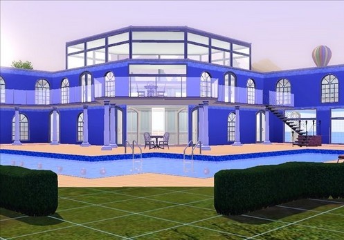 《模拟人生3》MOD房建 大型现代豪华别墅（7房2卫 附泳池）-我爱模组网-GTA5MOD下载资源网