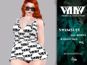 《模拟人生4》女性黑白花纹泳装MOD-我爱模组网-GTA5MOD下载资源网