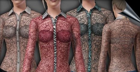 《模拟人生3》MOD服饰 女士透明上衣-我爱模组网-GTA5MOD下载资源网