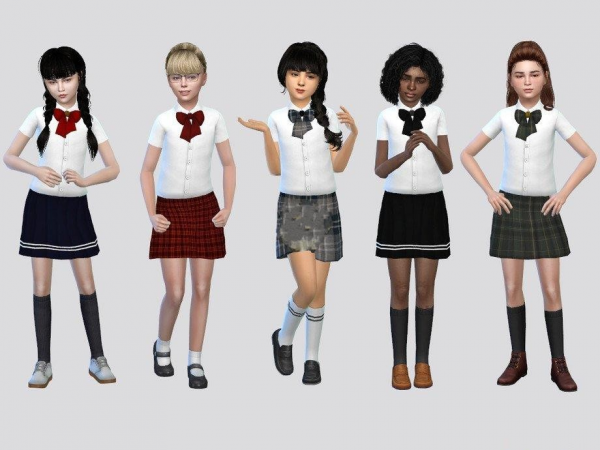 《模拟人生4》小女孩多款式校服MOD-我爱模组网-GTA5MOD下载资源网