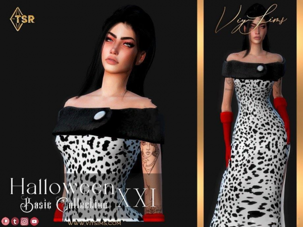 《模拟人生4》女款黑色斑点连衣裙MOD-我爱模组网-GTA5MOD下载资源网