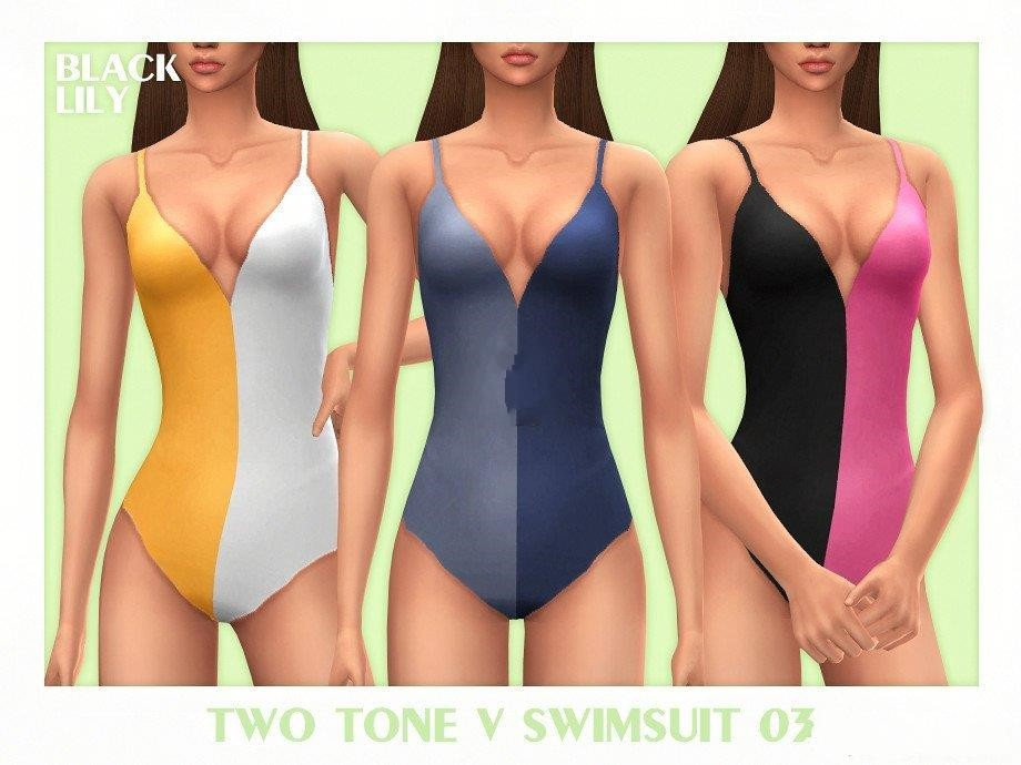《模拟人生4》女性双色吊带泳衣MOD-我爱模组网-GTA5MOD下载资源网