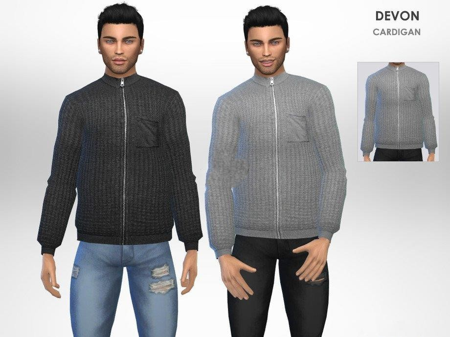 《模拟人生4》男士带拉链的毛衣外套MOD-我爱模组网-GTA5MOD下载资源网