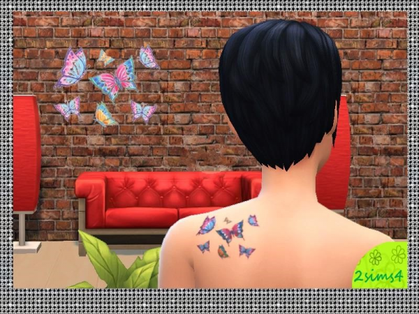 《模拟人生4》彩色的蝴蝶纹身MOD-我爱模组网-GTA5MOD下载资源网